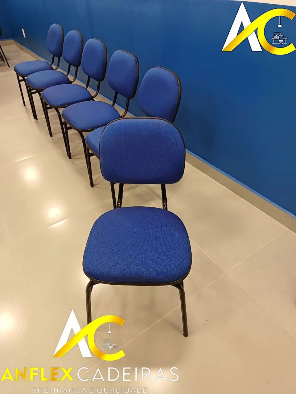 Cadeiras secretaria fixa para igrejas, escritórios e cursos  - Foto 4