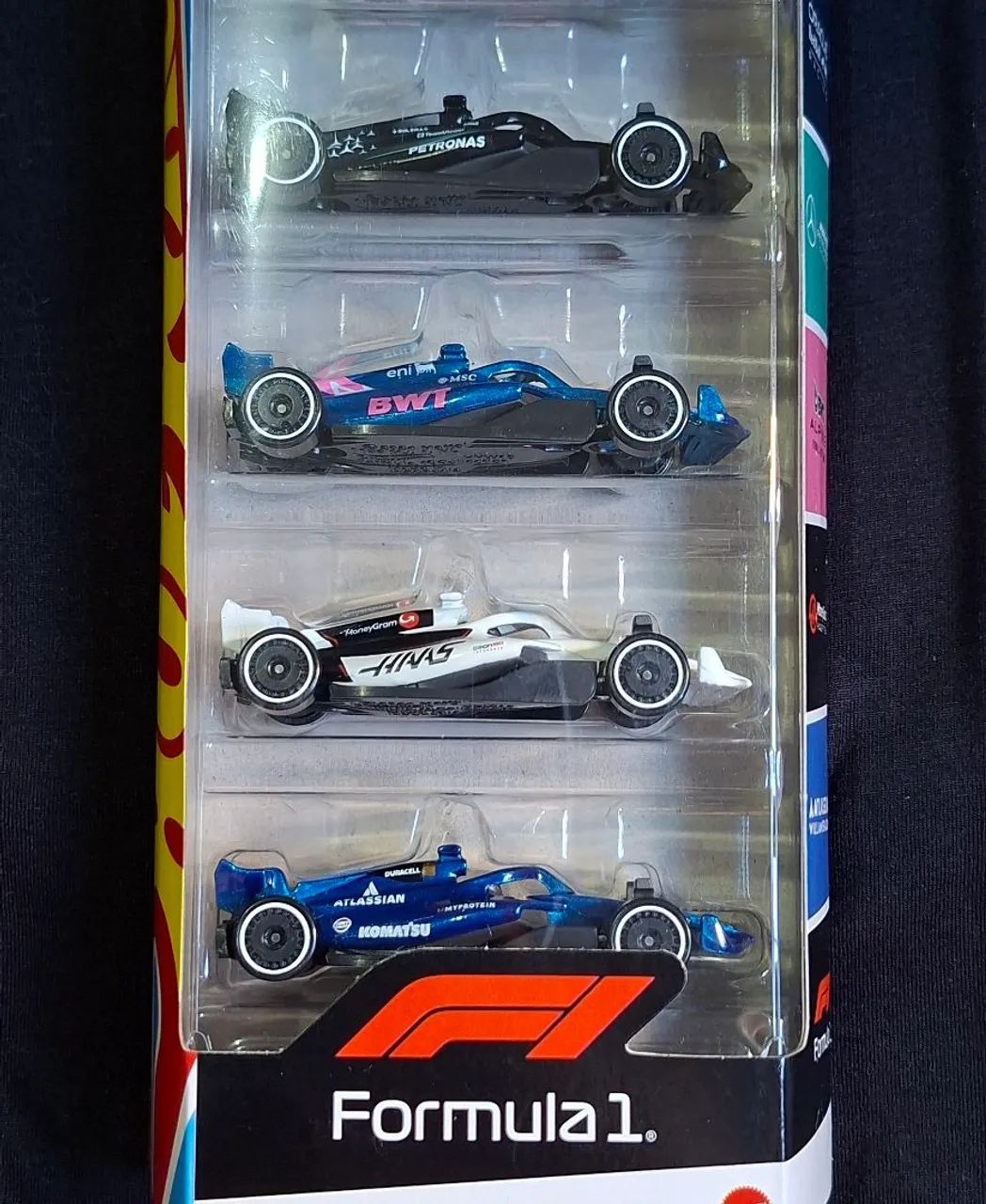 Pack F1 2025, kit com 4 miniaturas