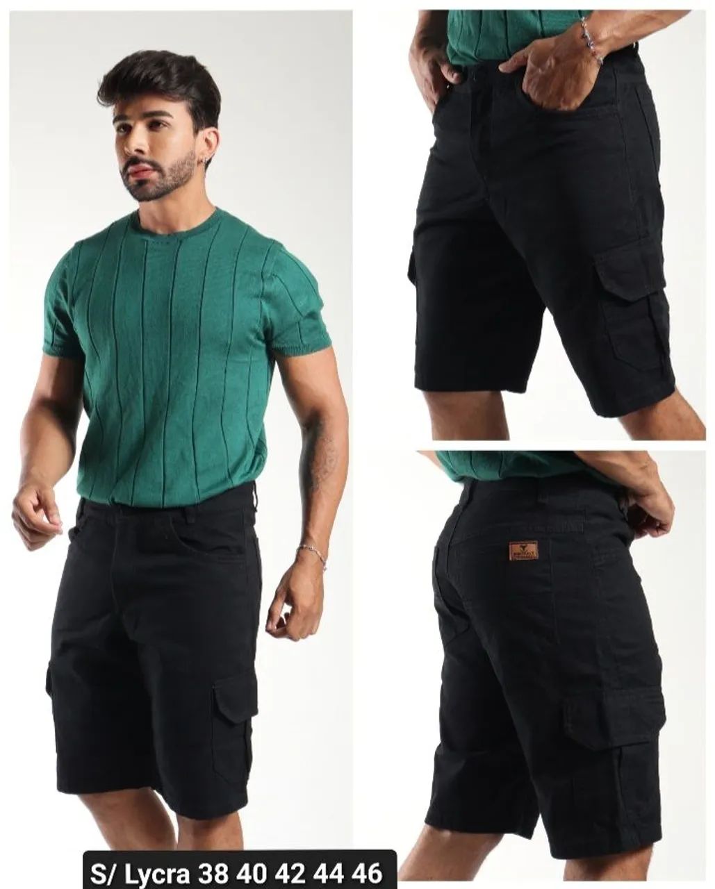 Bermudas Cargo Jeans e Brim - Foto 3