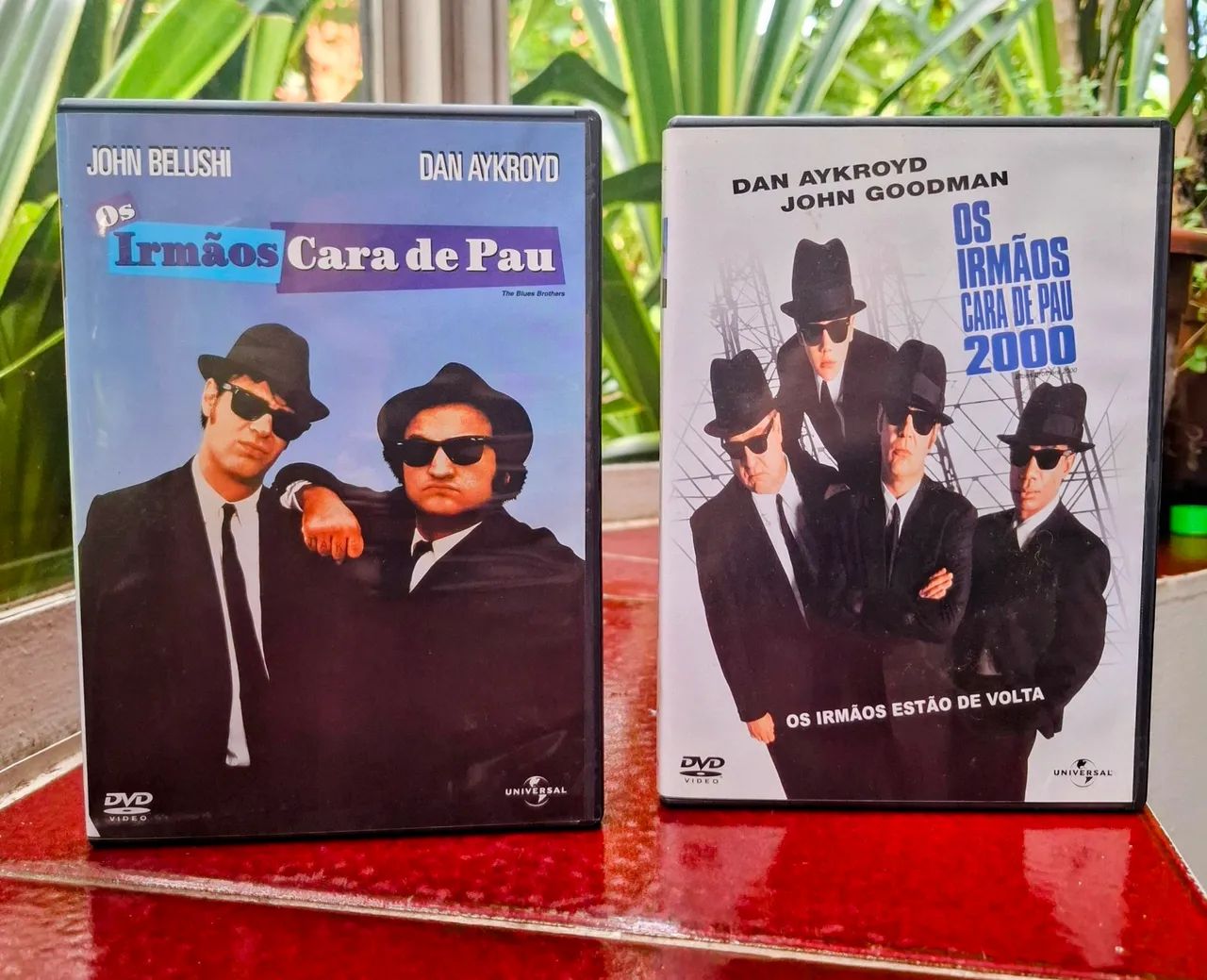 Os dois DVDs dos filmes dos "Irmãos Cara de Pau!" 