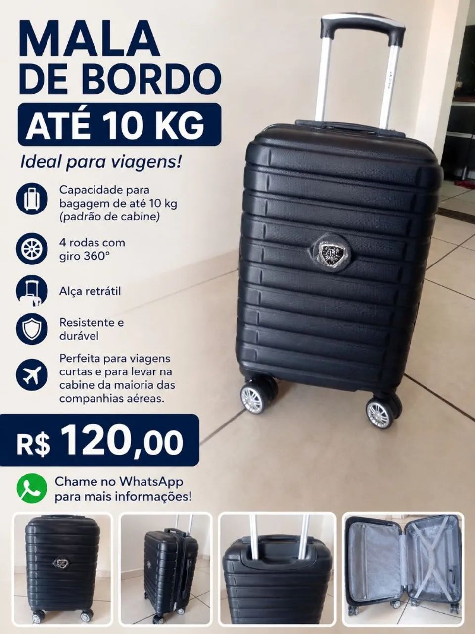 ? MALA DE BORDO - ATÉ 10 KG ?