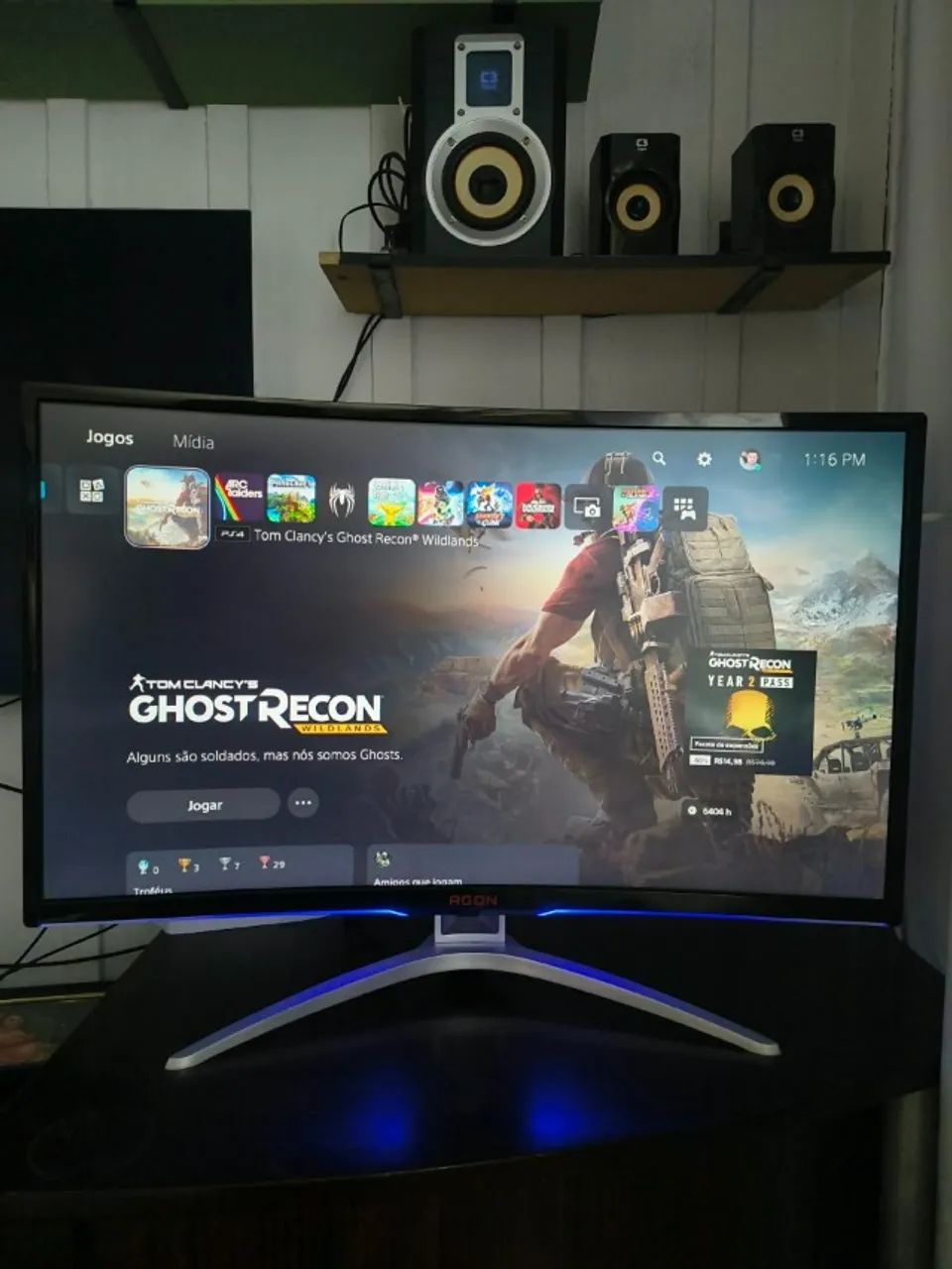 Monitor Gamer AGON 32 Polegadas 144hz Tela Curva