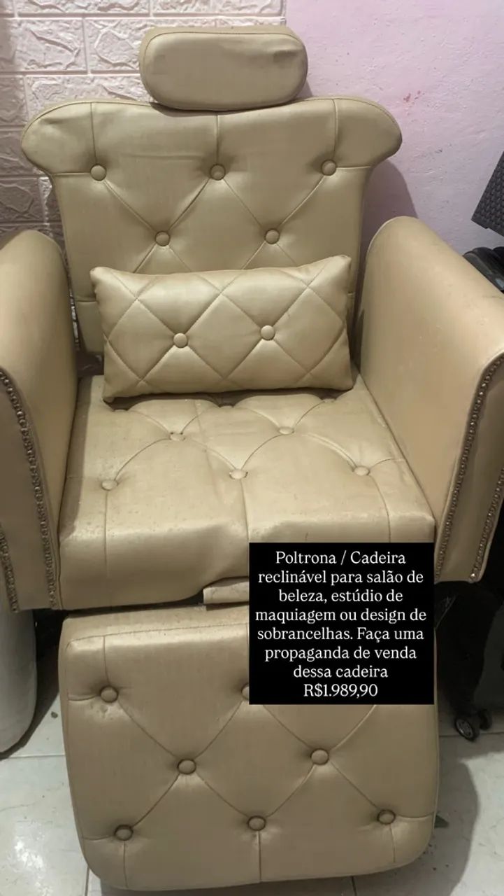 Poltrona/cadeira reclinável para salão 