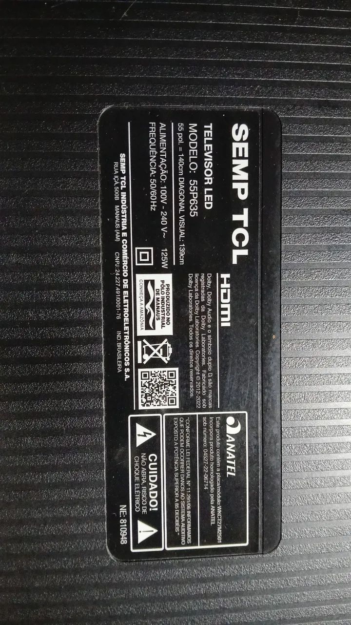 Placas da TV Semp TCL mod. 55P635. - Foto 3