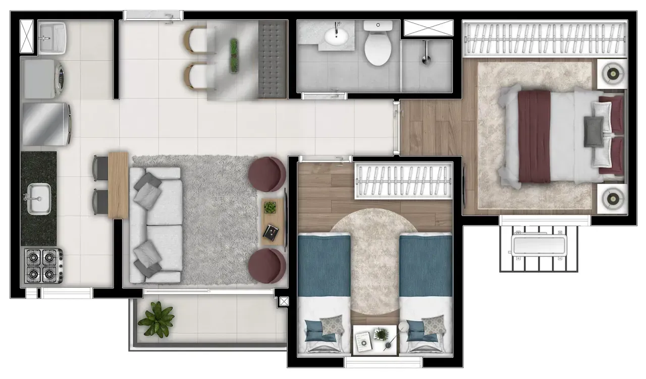PLANTA 42m²