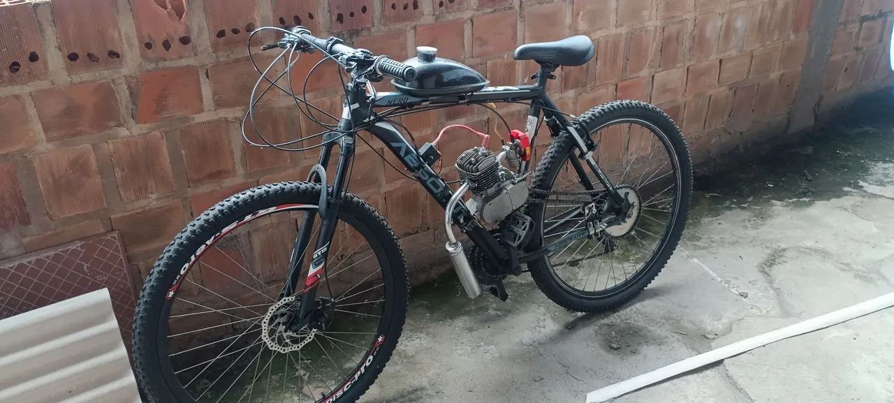 Bicicleta motorizada freio a disco nas 2 rodas  - Foto 4