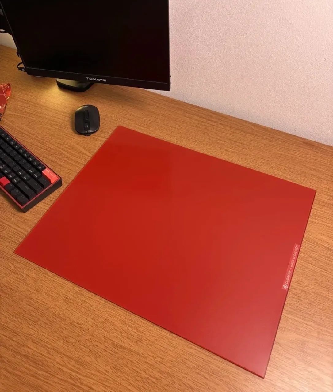 Mousepad de Vidro DBX-Pad 40x50cm Vermelho