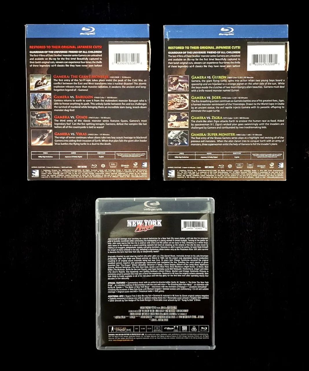 Blu-rays New York Ninja e Gamera Collection (8 Filmes) - Foto 2