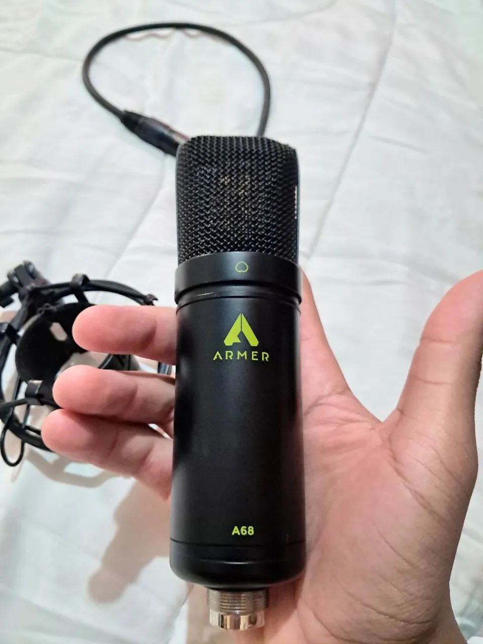 Microfone Condensador Armer A68+Shockmount+Cabo XLR - Foto 2