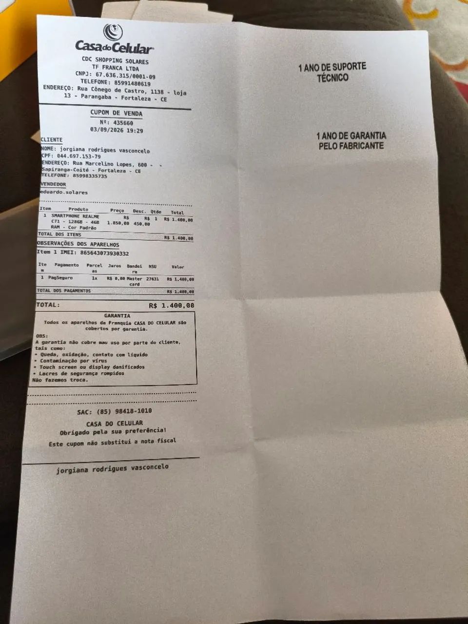 ? REALME C71 128GB ? WHITE ? NOVO! - Foto 4