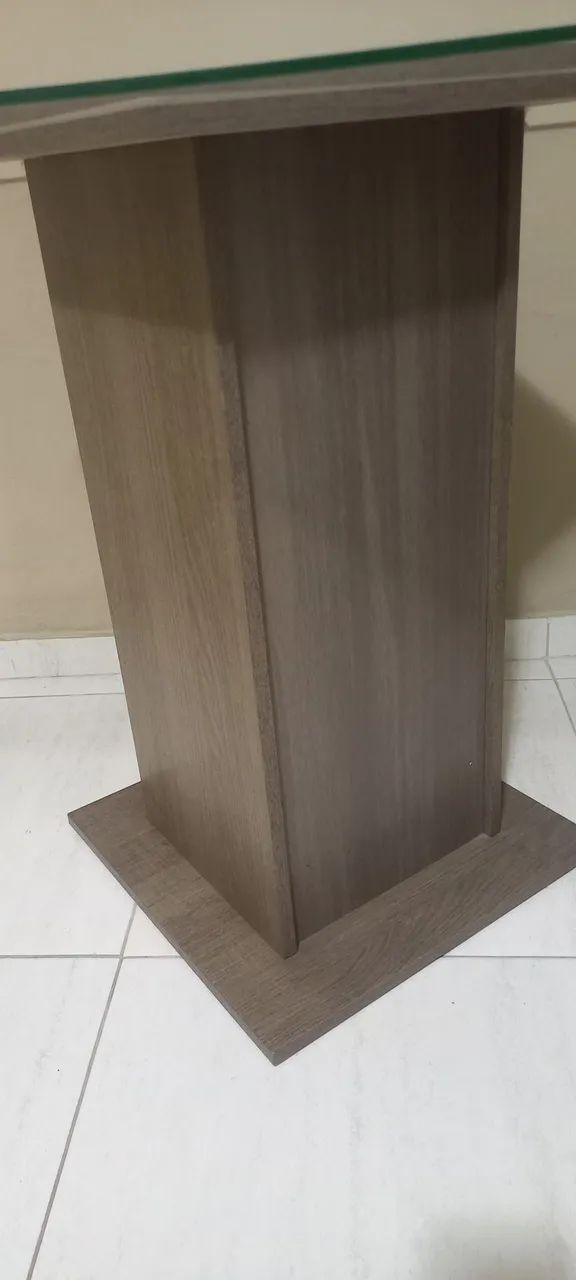 Mesa com tampo de vidro 80x80 - Foto 2