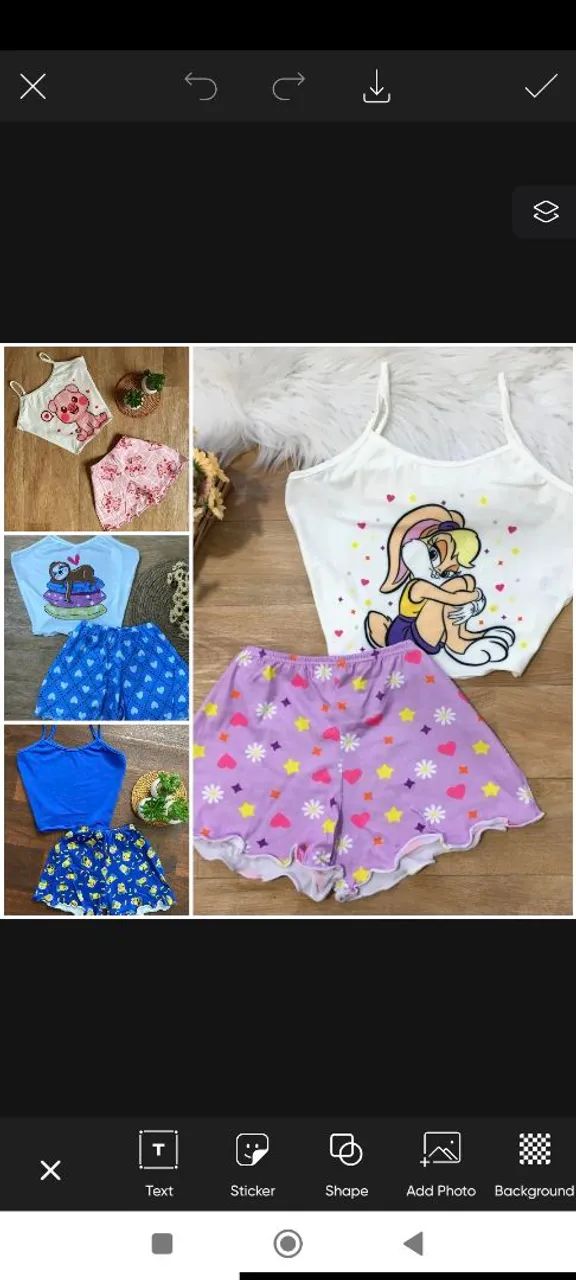 Conjunto babydoll infantil 
