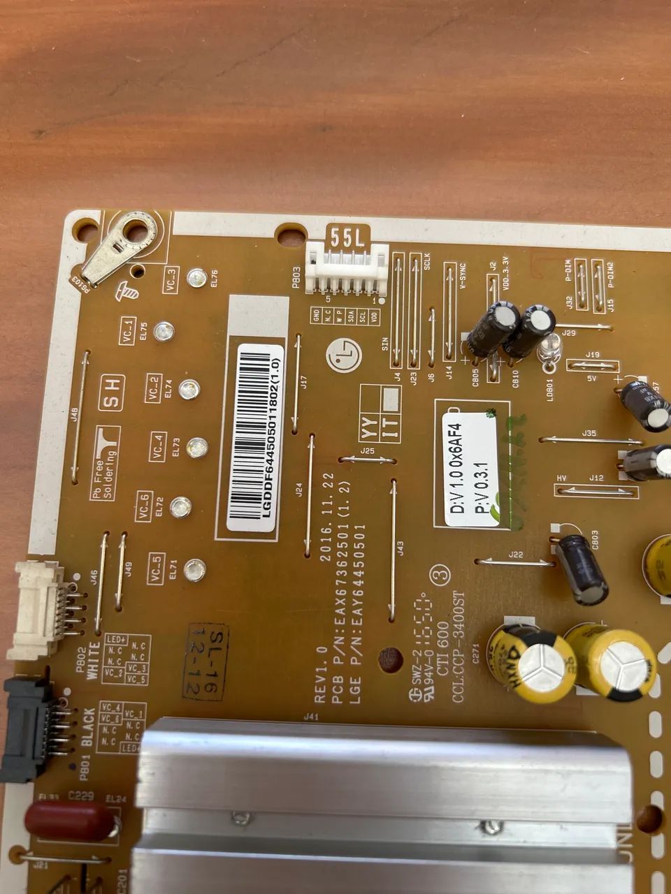 Placa Fonte TV LG 55UJ6585 - EAX67362501 (1.2) LGP55L-17UL6 original - Foto 3