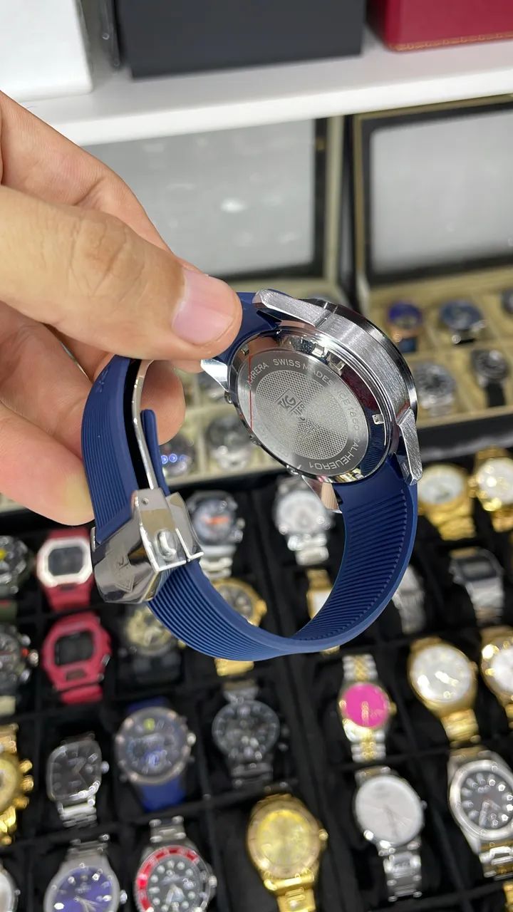 Relógio Tag Heuer Masculino Funcional Tam 47mm Envio Seguro Correios - Foto 5