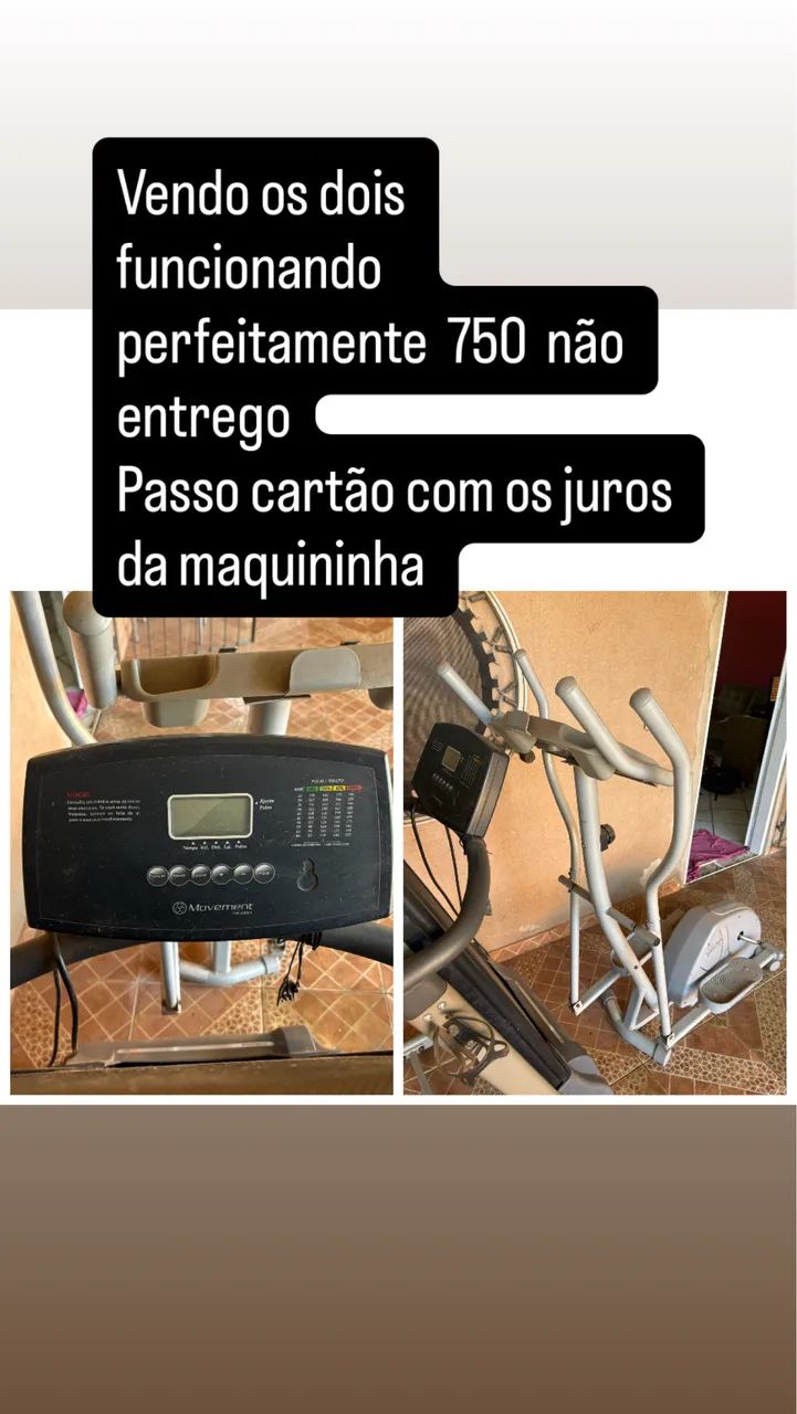Elíptico e esteira 