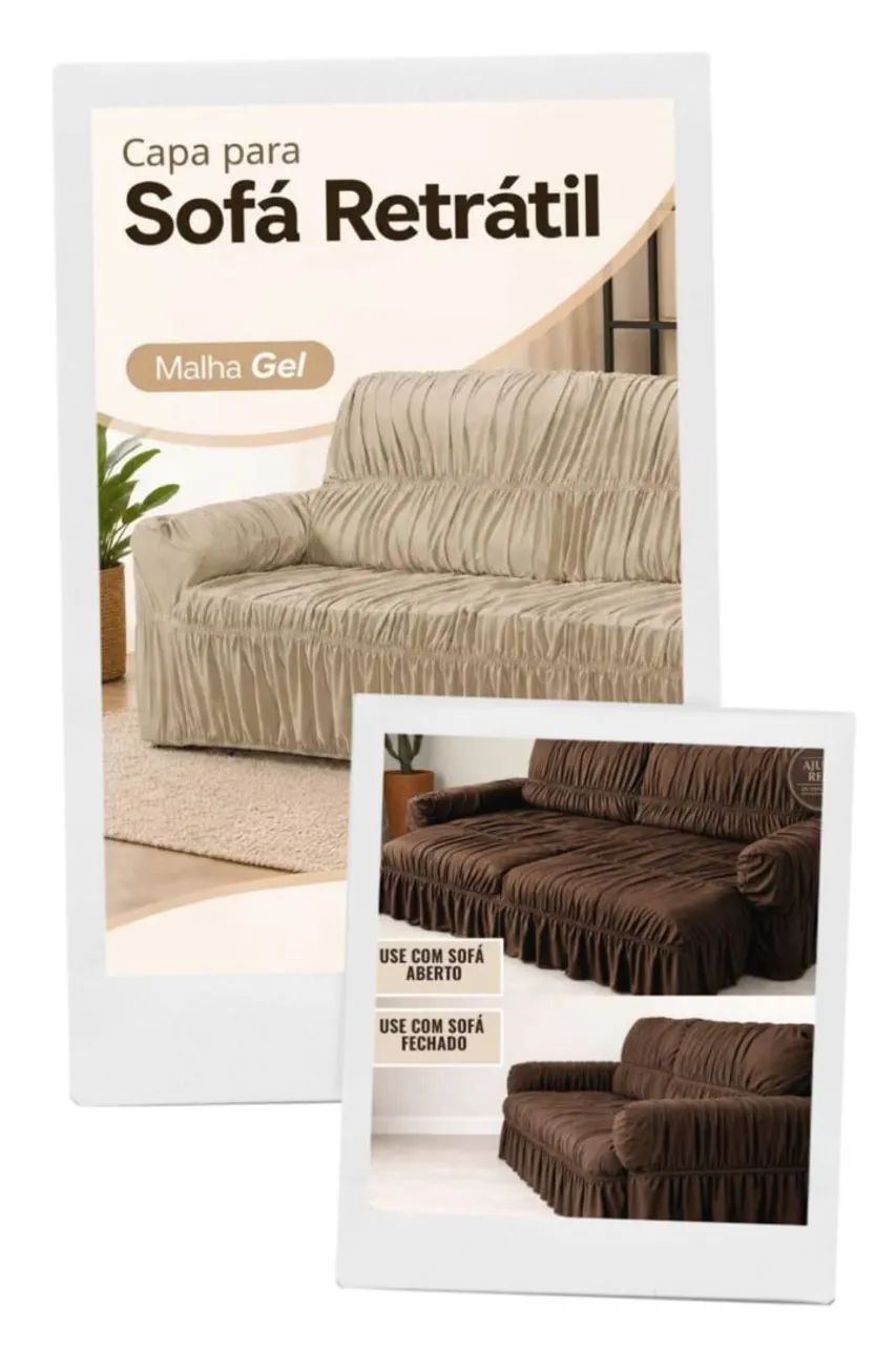 Capa Sofa... Retrátil.  Várias Cores