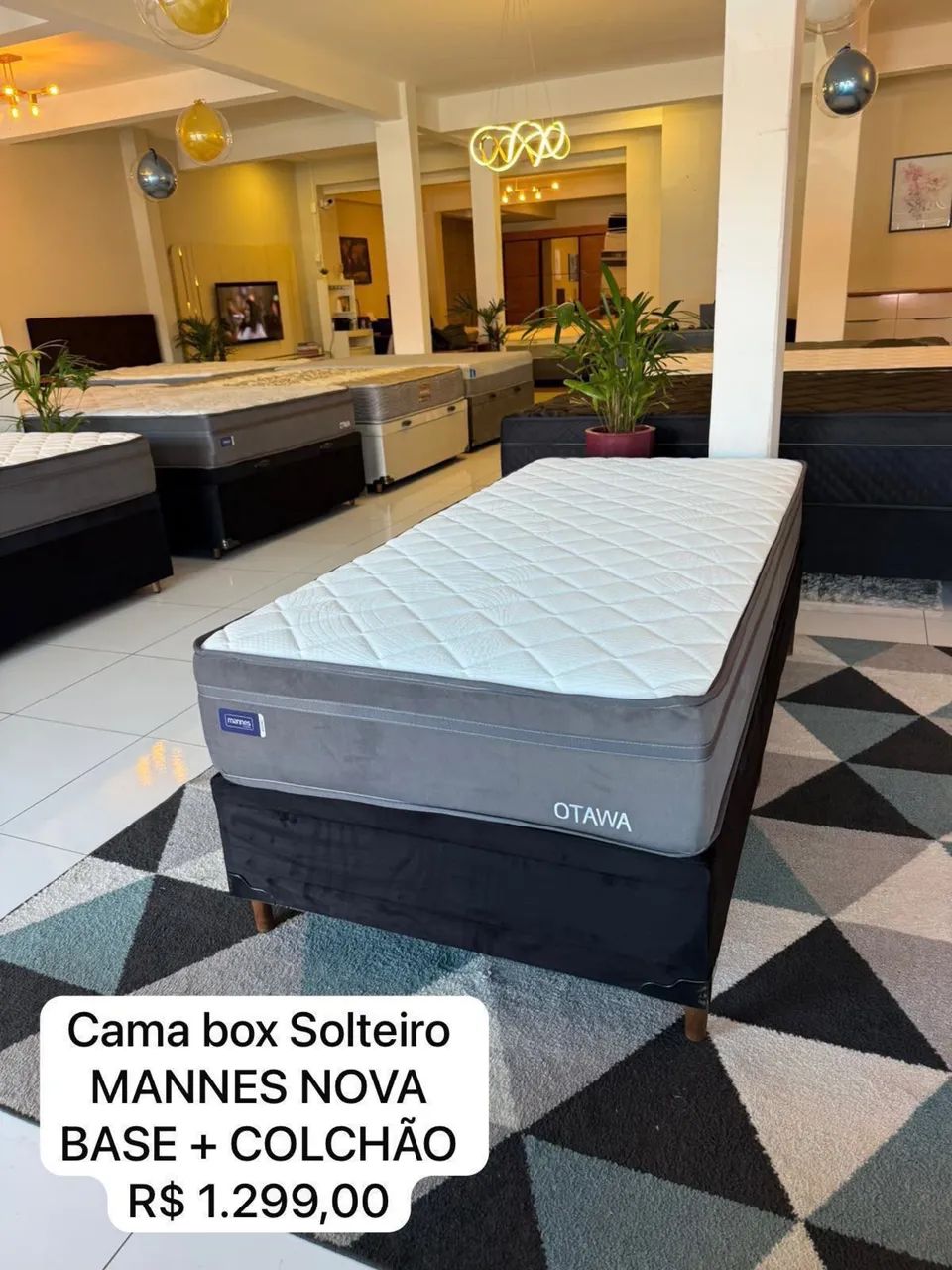 Cama Box Solteiro MANNES NOVA - ENTREGO