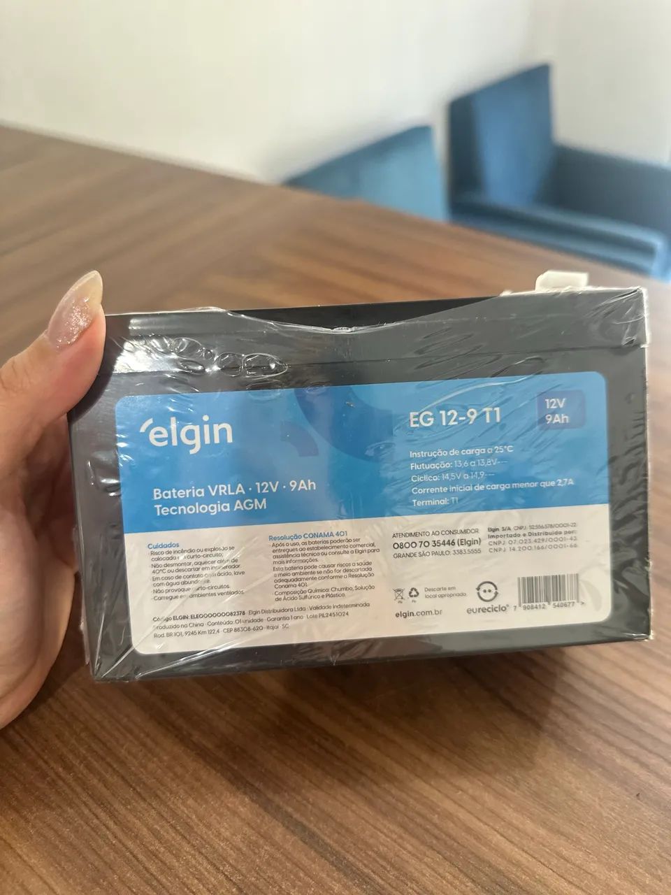 Bateria 12v 9ah Vral-agm elgin 