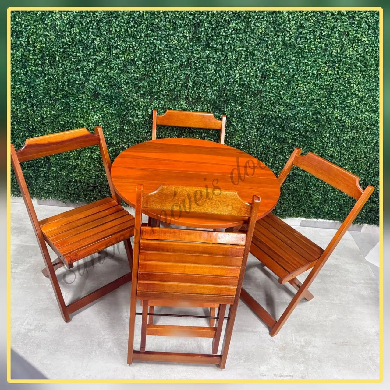 Conjunto Dobrável 70x70 com cadeiras  - Foto 2
