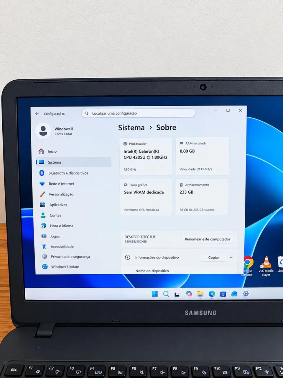 NOTEBOOK SAMSUNG INTEL CELERON | 8GB RAM | SSD 256GB | WINDOWS 11 - Foto 5