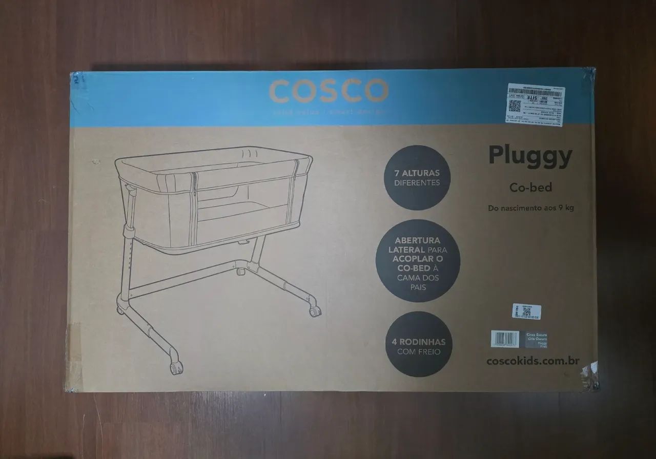 BERÇO CO-BED COSCO PLUGGY - SUPER NOVO