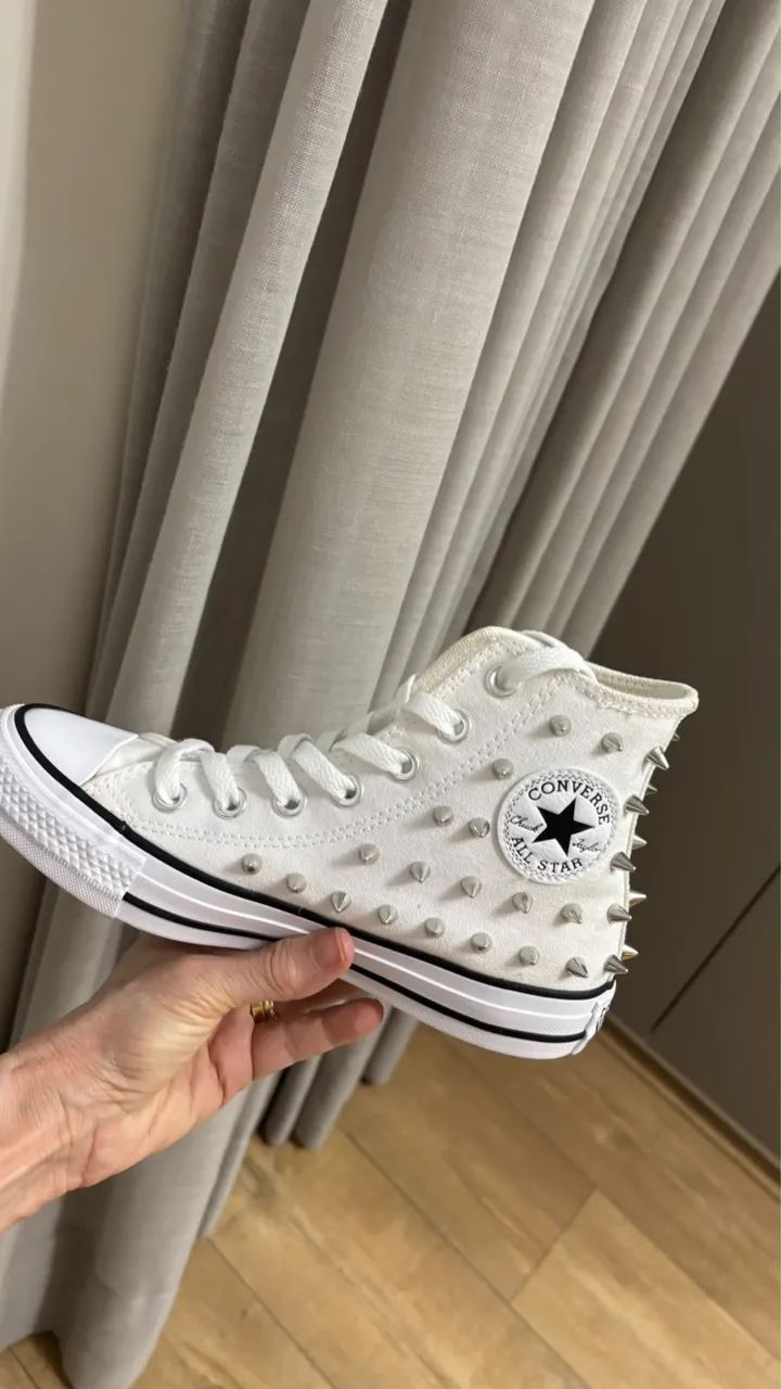 Converse all star de tachinhas branco