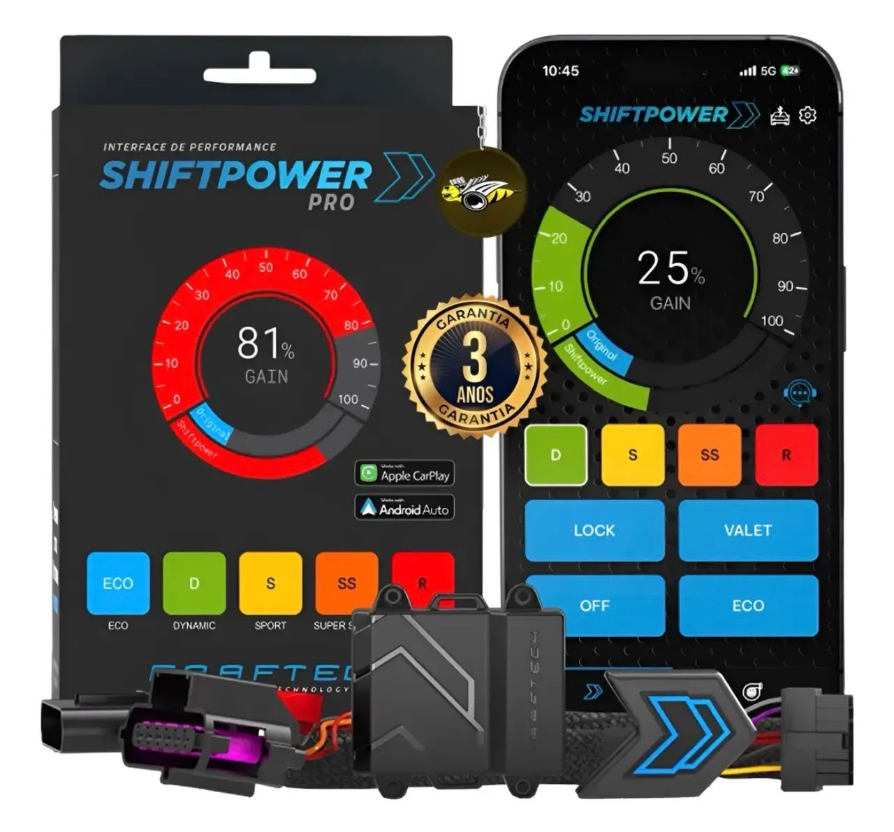 ShiftPower PRO Faaftech - Interface de Performance Acelerador - Plug & Play 