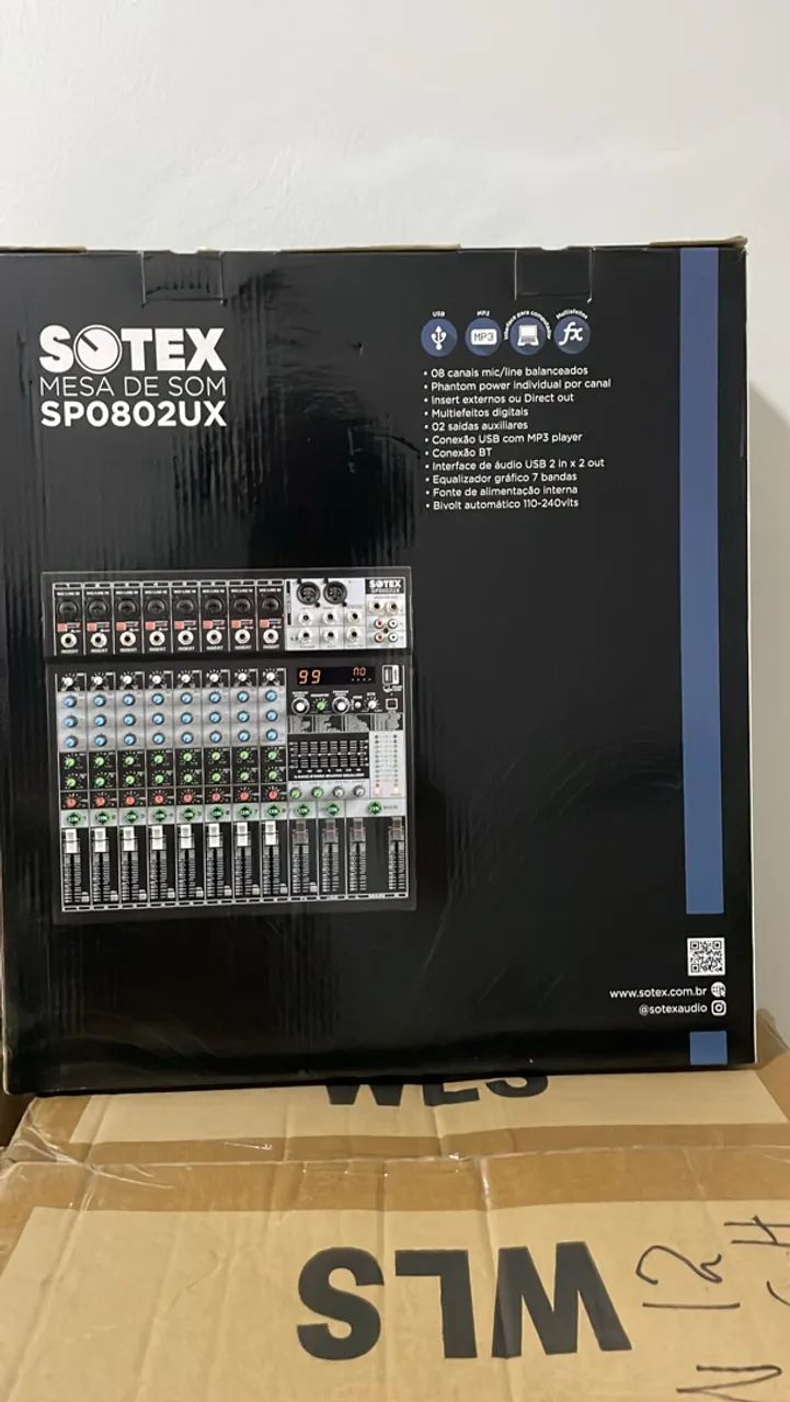 Conjunto caixas de som, mesa e microfone sem fio  - Foto 3