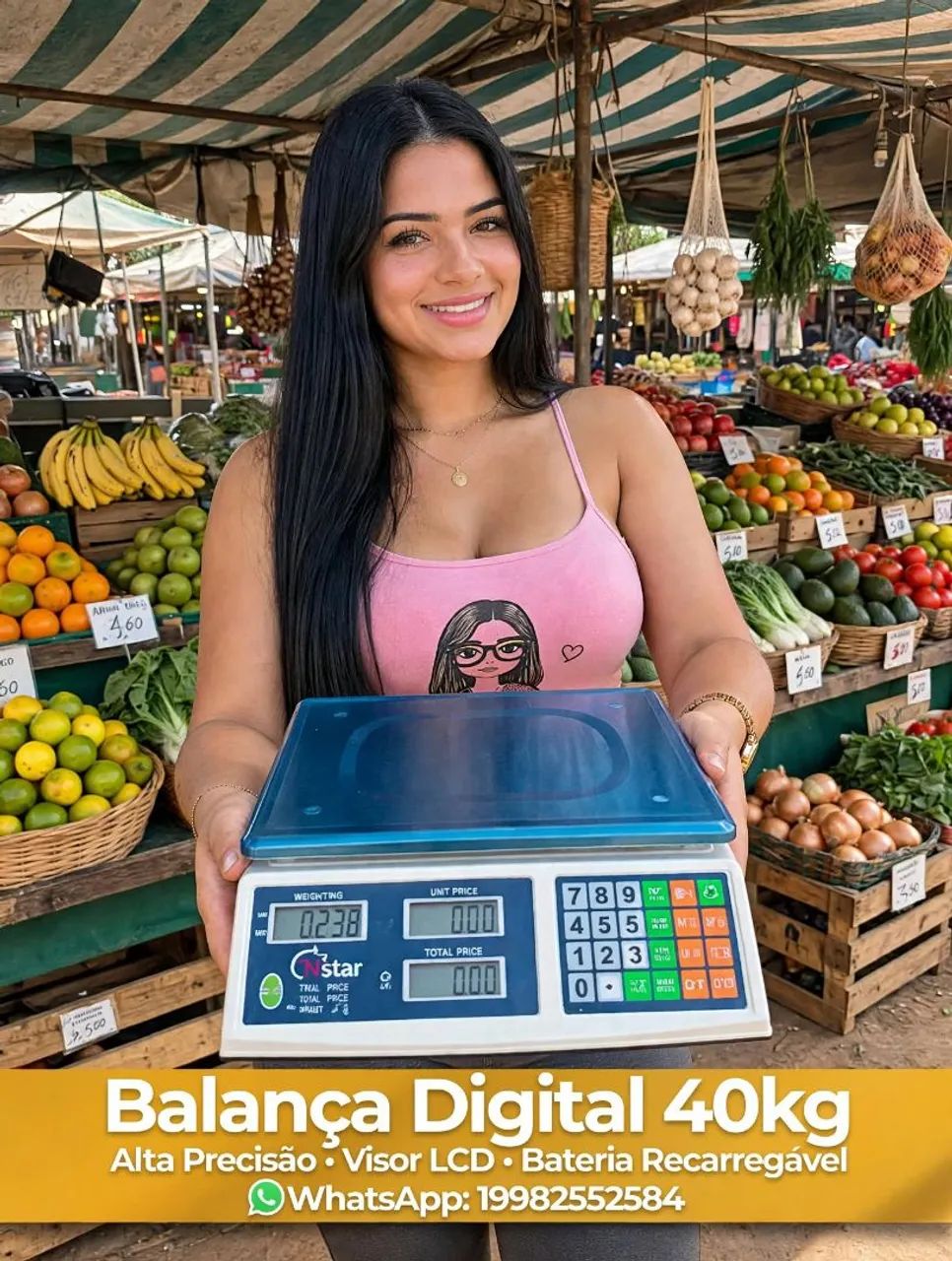 Balança Comercial 40 kg Com bateria Interna  - Foto 2