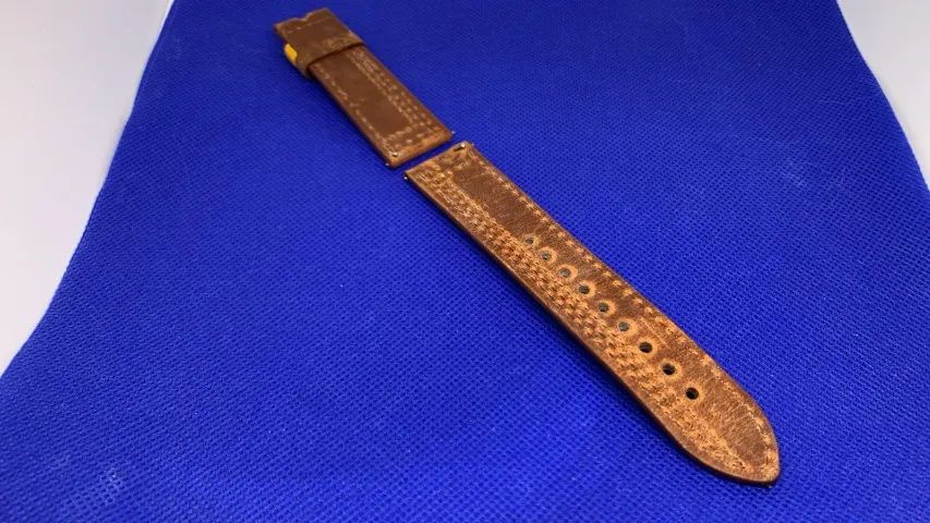 Pulseira para Relogio em Couro Marrom 22mm