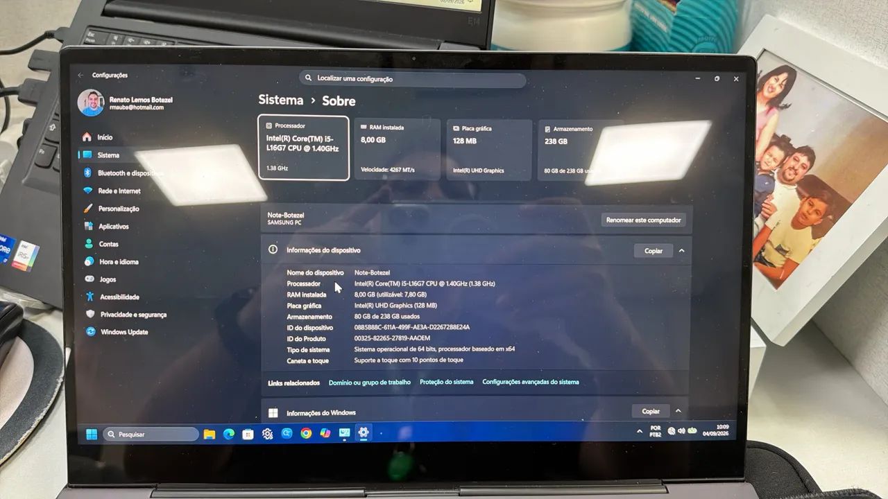 Notebook Galaxy Book S
