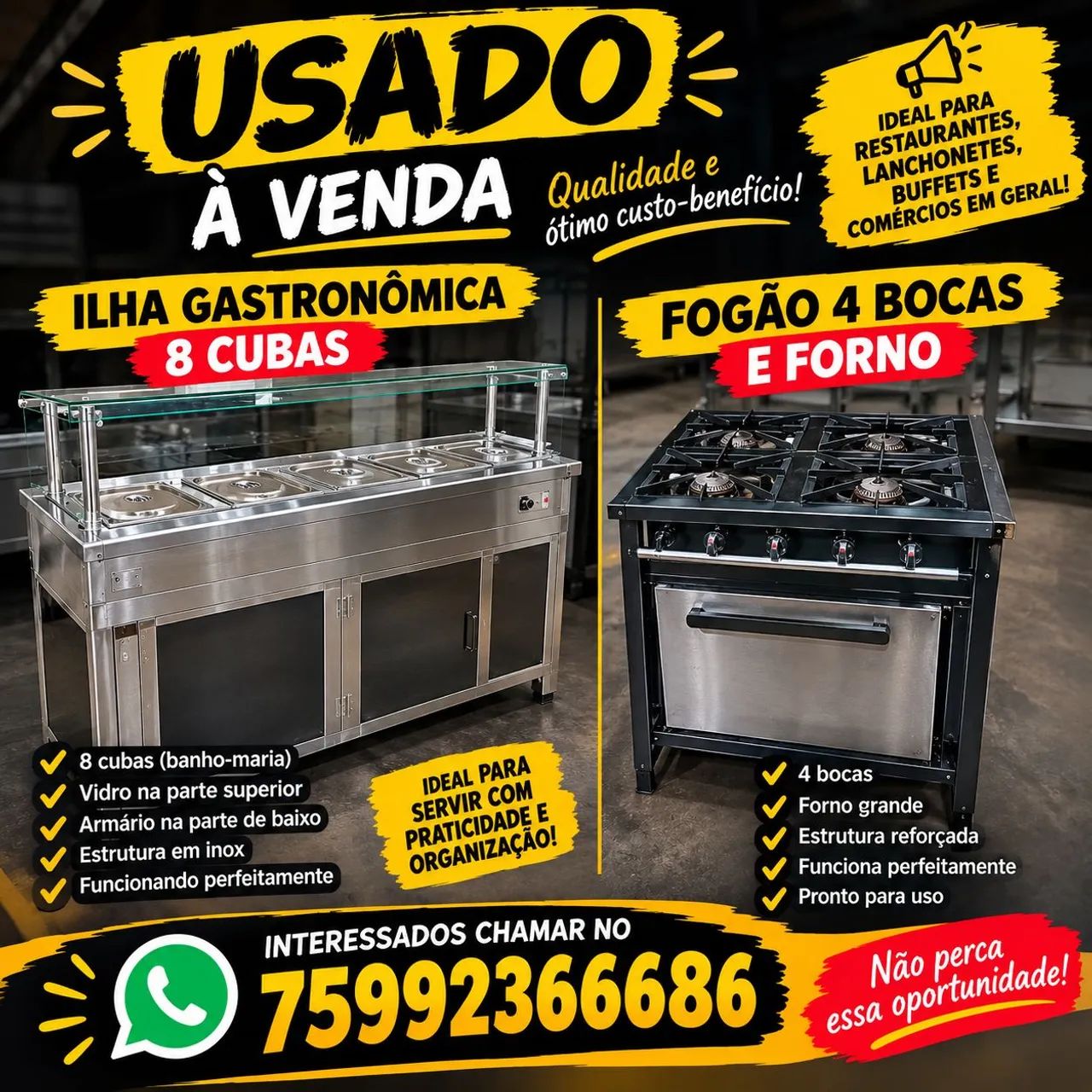 Fogão e ilha