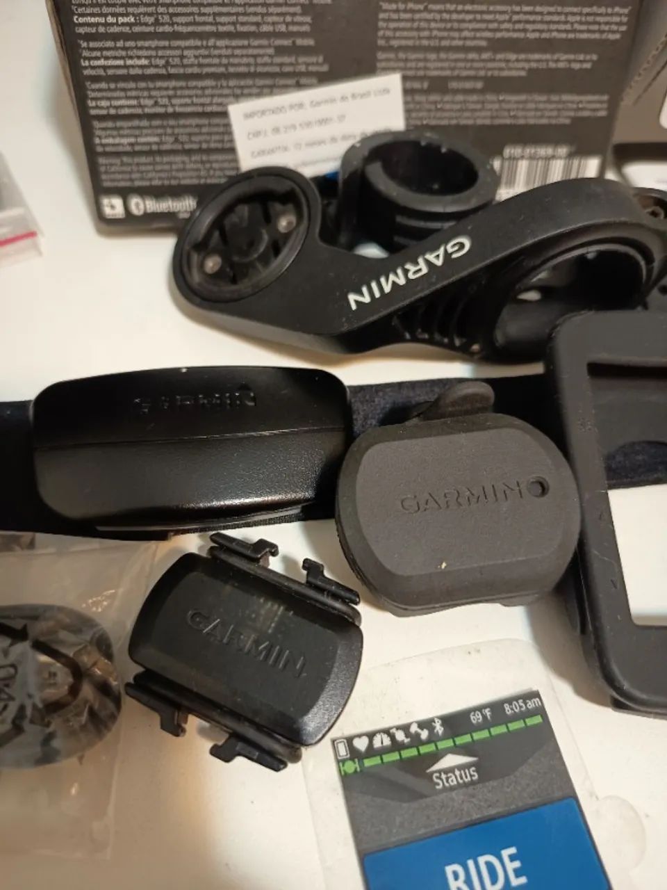 Garmin Edge 520 bundle com todos sensores (HR, cad e vel) e todos suporte manual e caixa - Foto 4