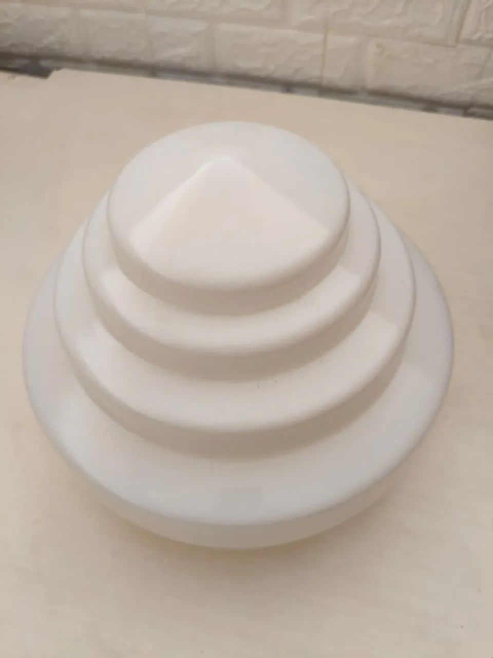 Cúpula em Vidro Opala Branco Leitoso
