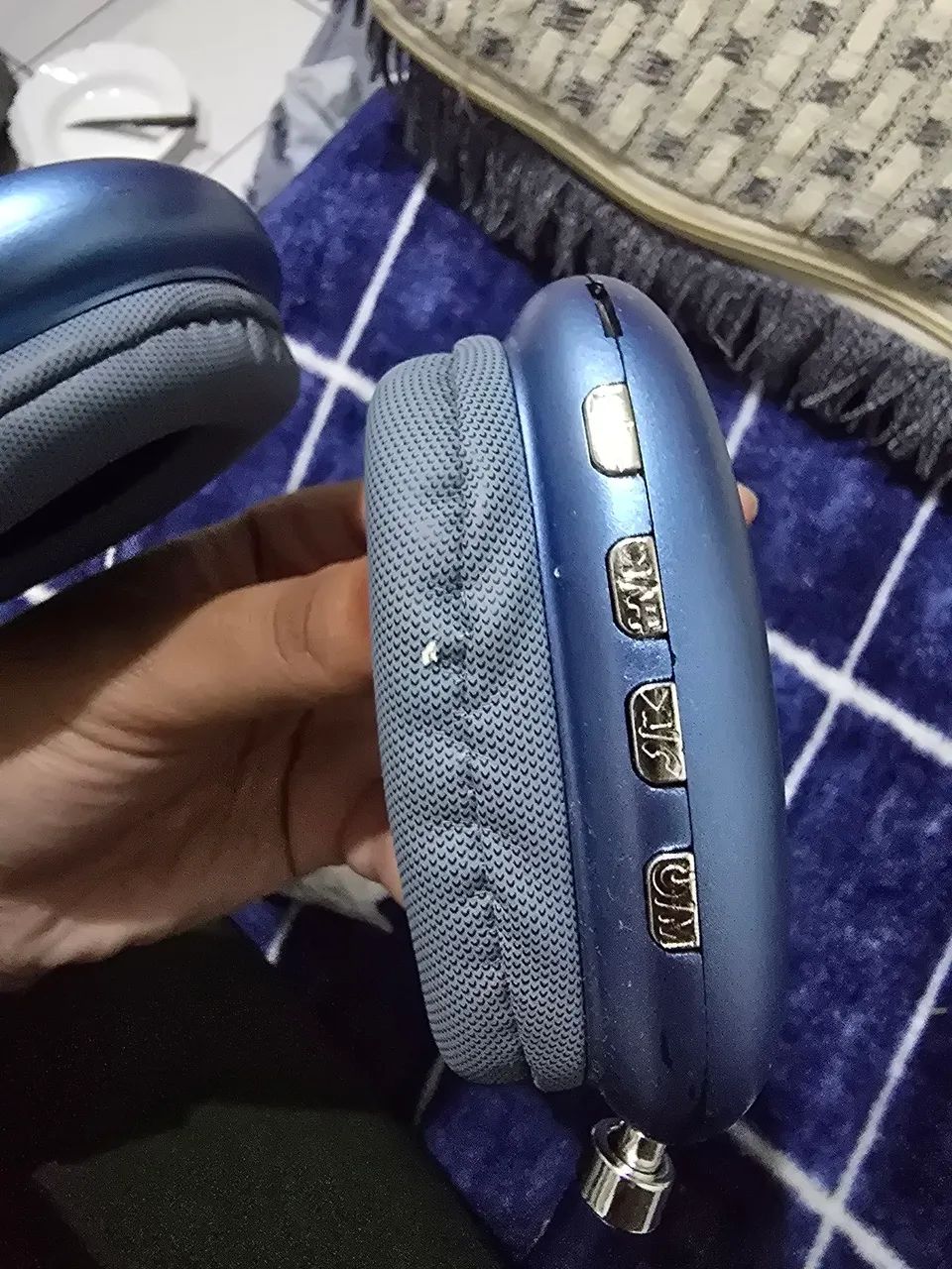 Headset Bluetooth Azul sem fio - Foto 3