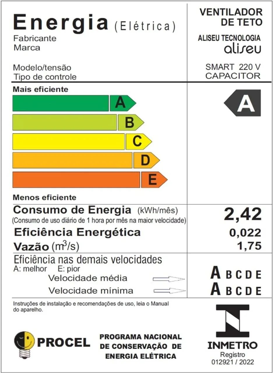 (LACRADO)Ventilador de Teto Smart Plus 220V, Aliseu, Aliseu Smart 28532, Black Piano - Foto 5