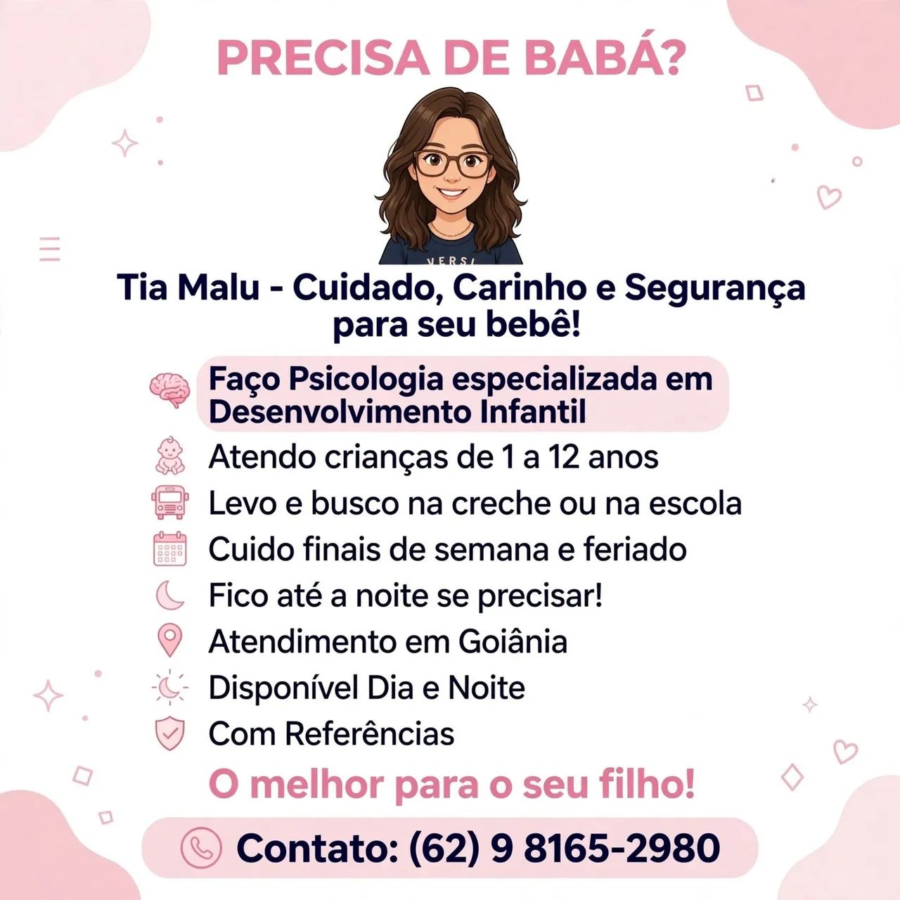 Cuidadora de criancas / Baba