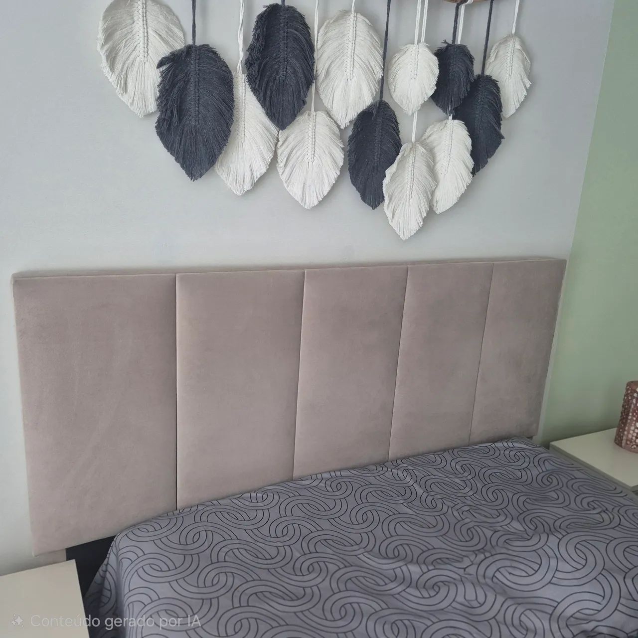 Cabeceira para cama queen em veludo