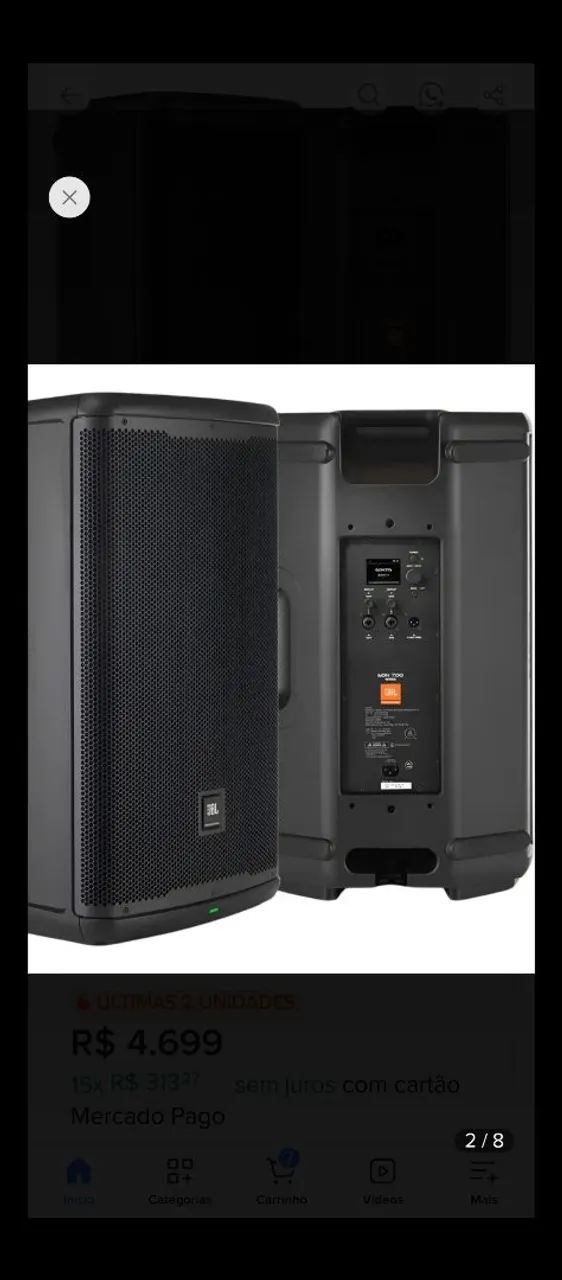 Vendo 2 caixas ativas de 15 eon 715