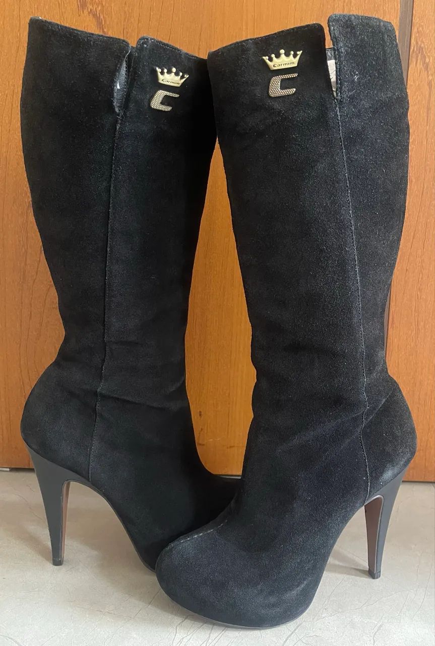  Bota Carmim Preta - Foto 4