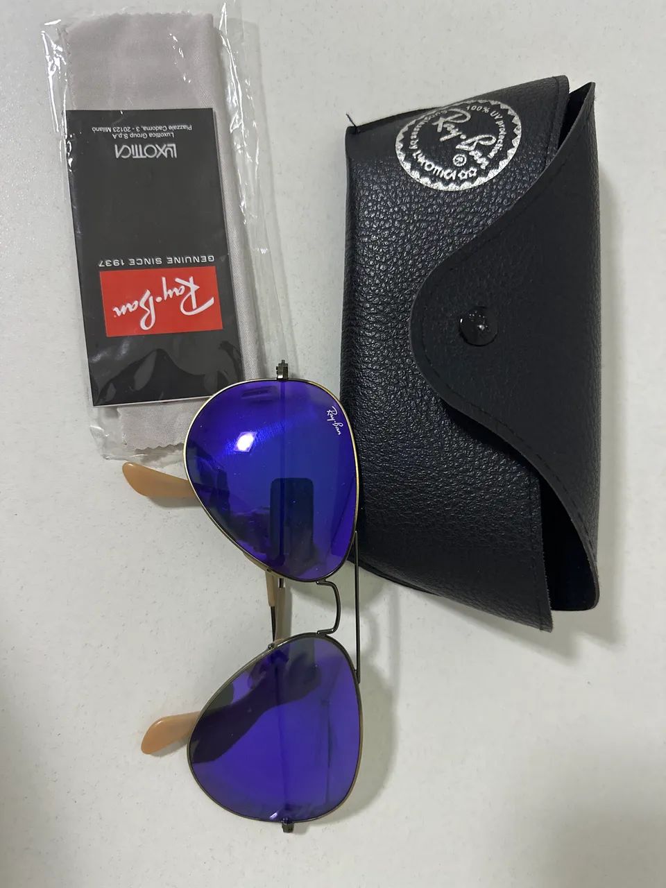 Óculos Ray Ban lente roxa Original
