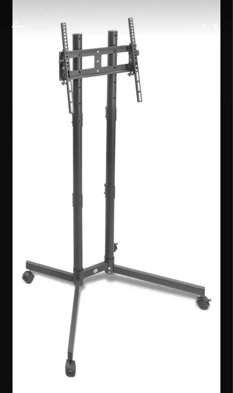 Suporte pedestal para TV 32 a 80 polegadas com rodinhas ajustável Zinnia STV700L - Foto 5