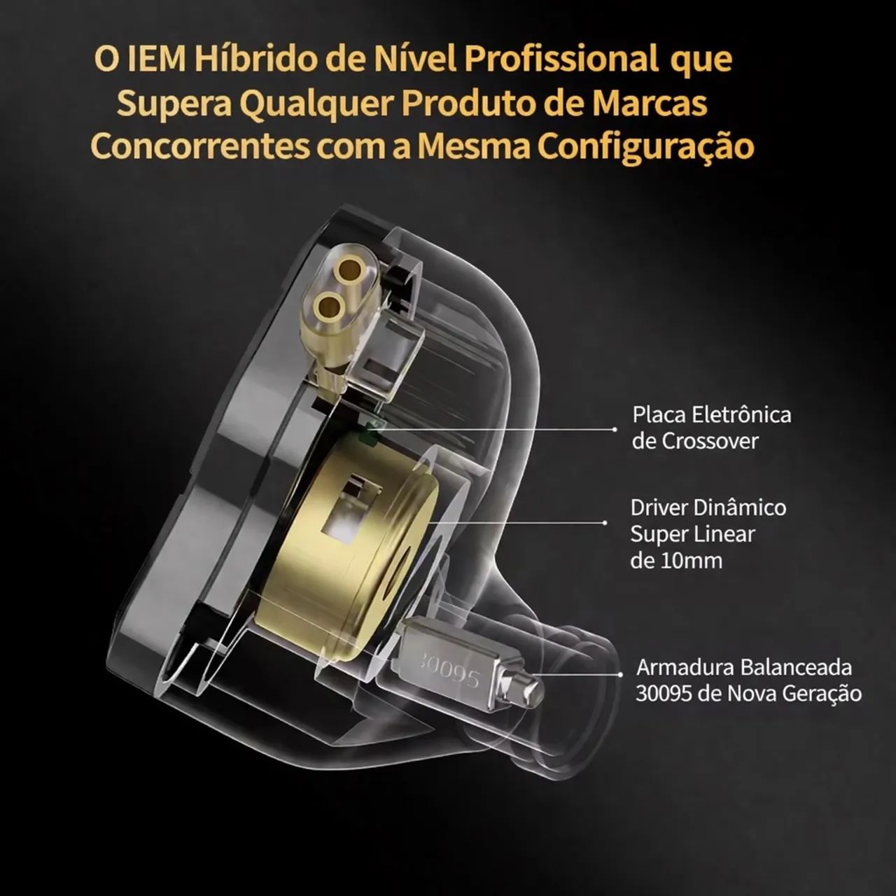 Fone KZ ZSN PRO 2 (sem microfone). @importech_084 - Foto 4