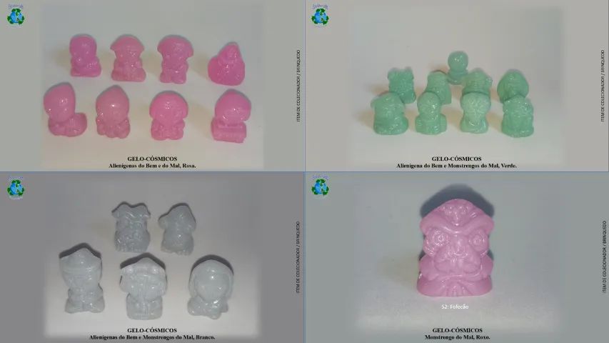 35 miniaturas. GELO-CÓSMICOS, Coca-Cola, 2000. Monstrengo do Mal e Alienígenas do Bem. - Foto 2