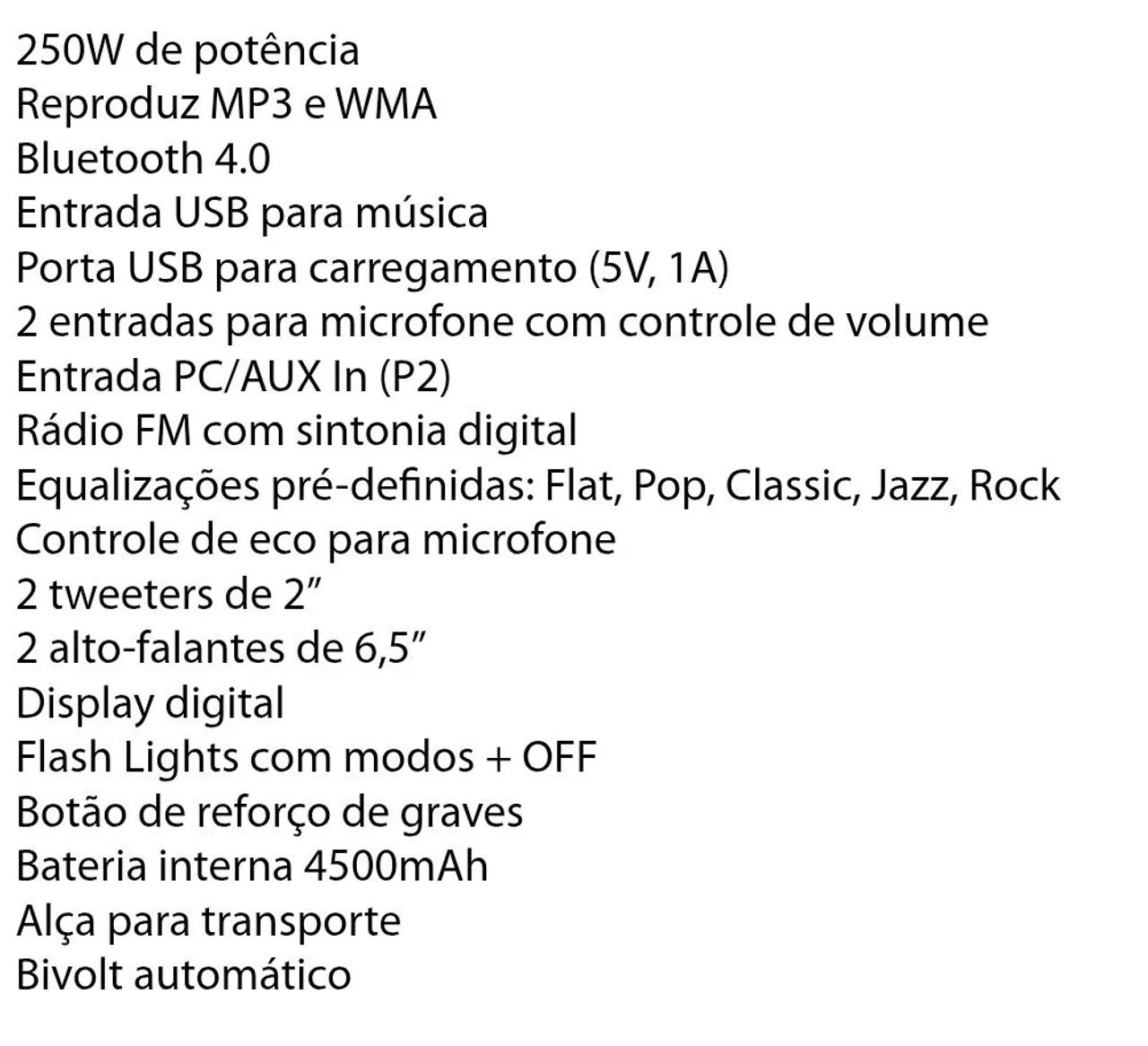 Imperdível! Caixa de som Philco PCX5501 com 1 microfone ? Effects - Foto 4