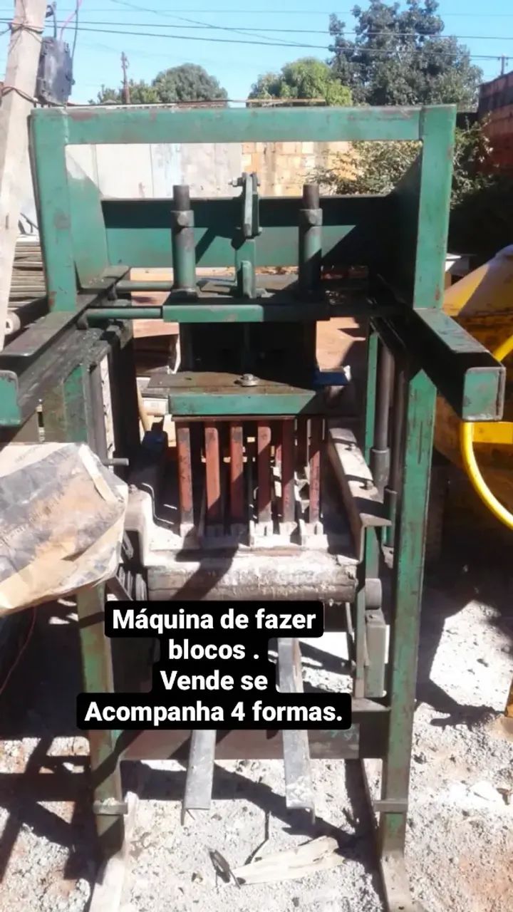 Máquina de fazer bloco e canaleta 