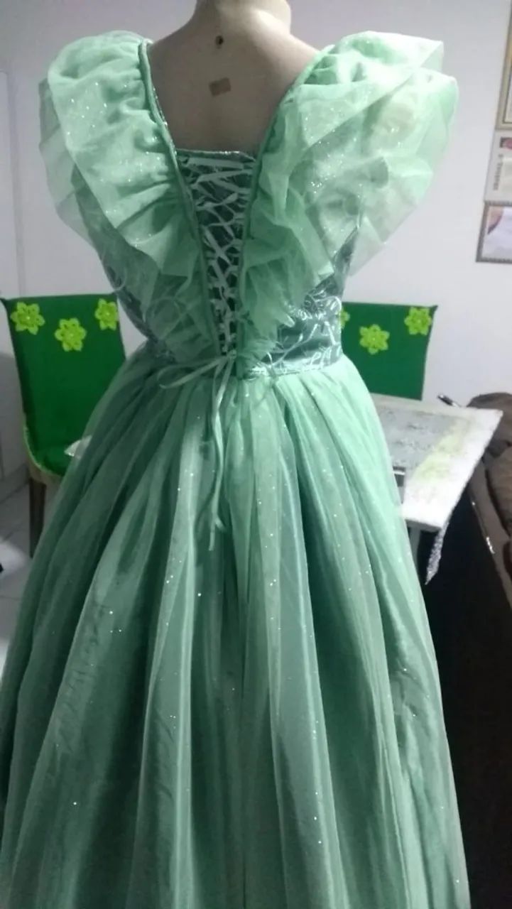 Vestido de festa verde