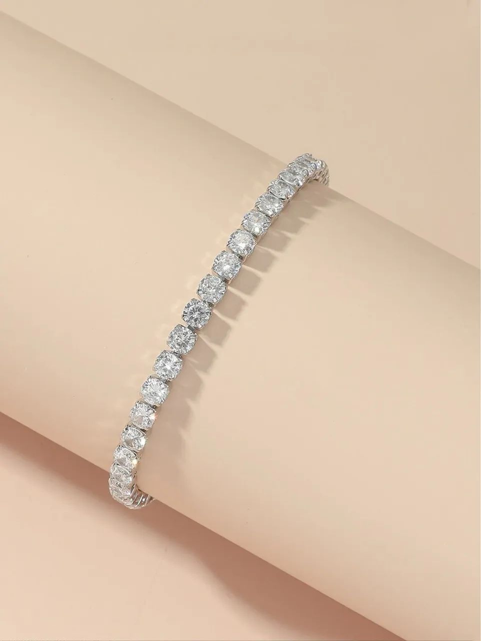 Pulseira Riviera de prata com moissanites   - Foto 3