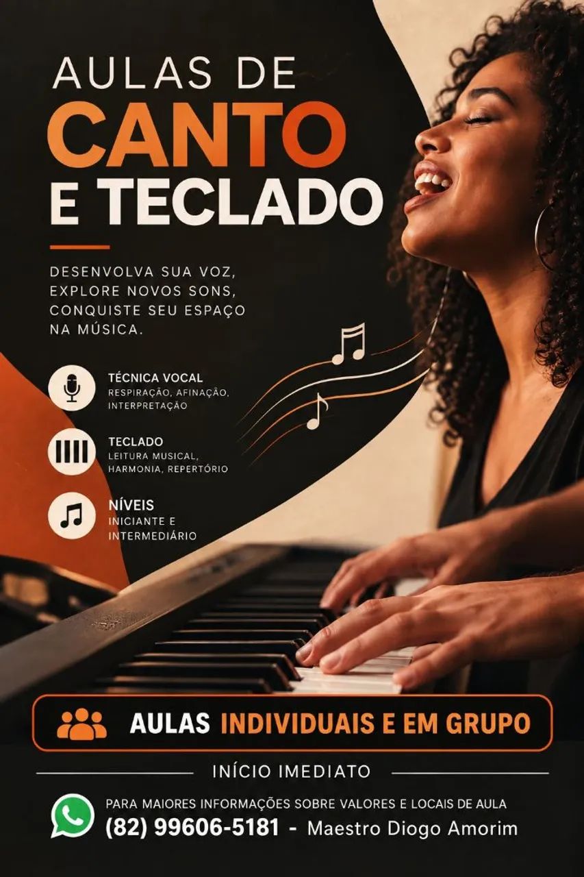 Aulas de Canto/Teclado
