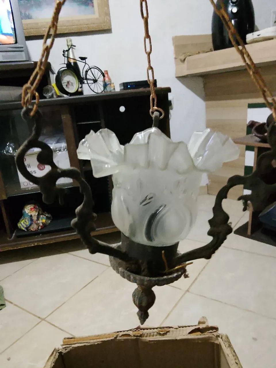 2 Luminárias antiguissimas lindas - Foto 5